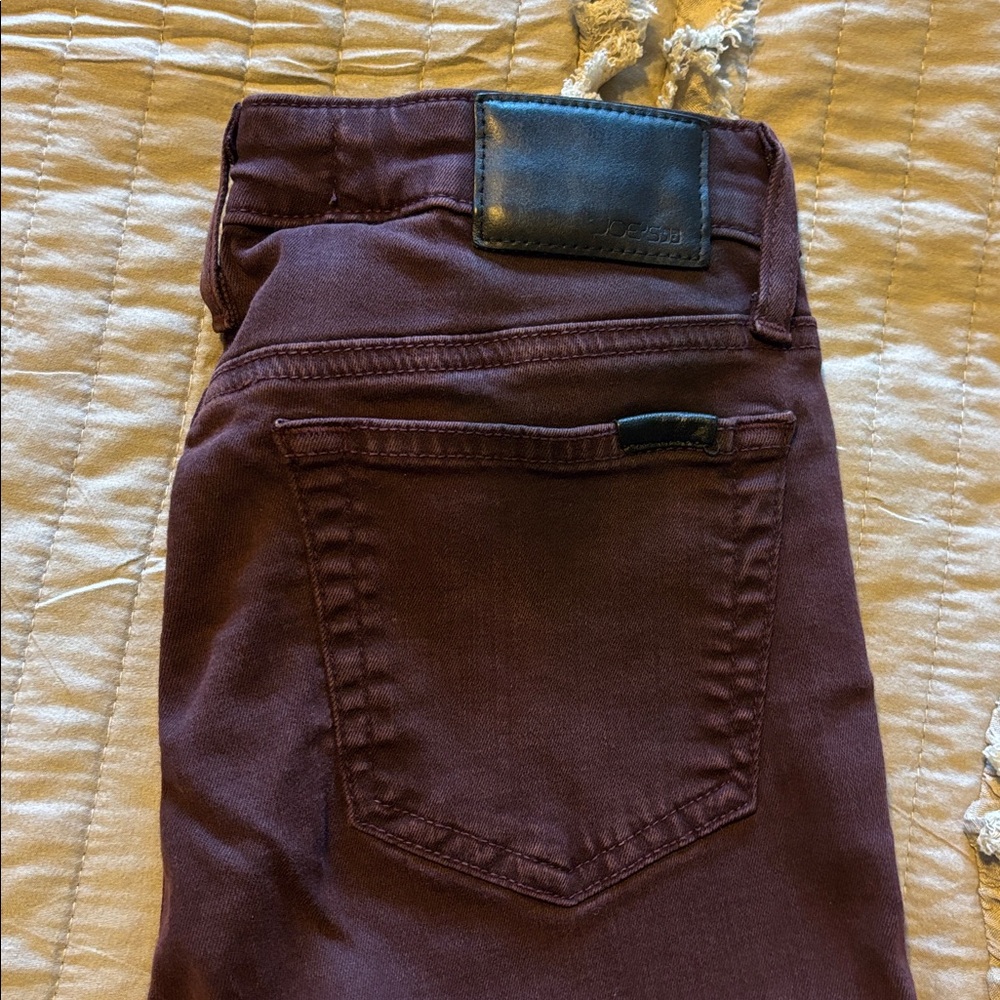 Joe's Jeans Maroon Icon MidriseSkinny Ankle Pants Size 25